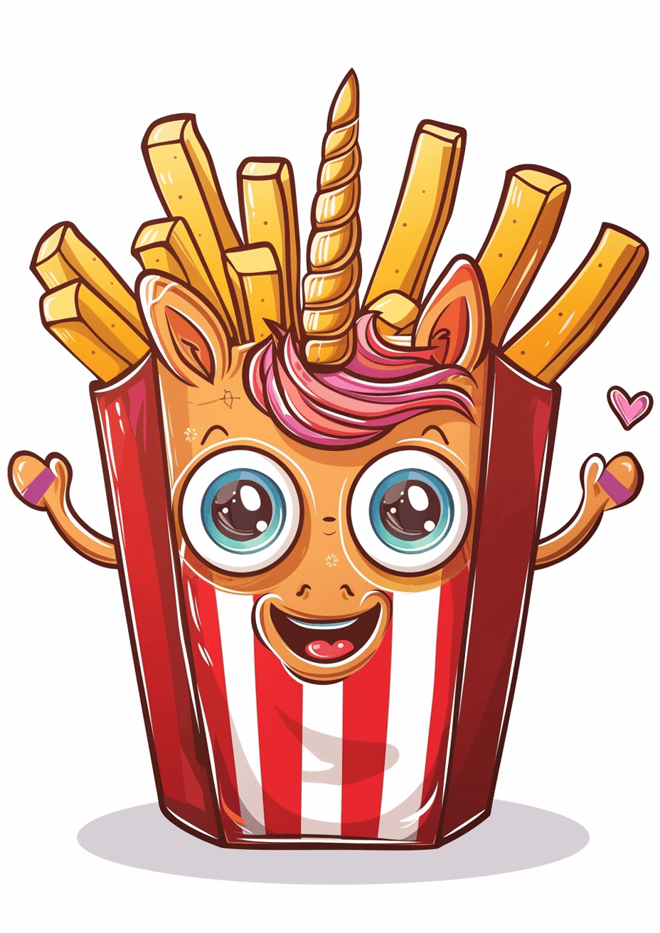 Unicorn Horn French Fries Fun